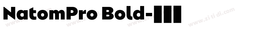 NatomPro Bold字体转换 NatomPro Bold字体转换